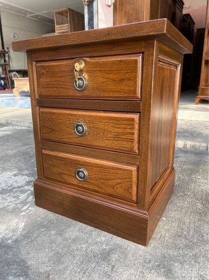 ตู้หัวเตียงไม้สักสี่เหลี่ยม รูปที่ 2