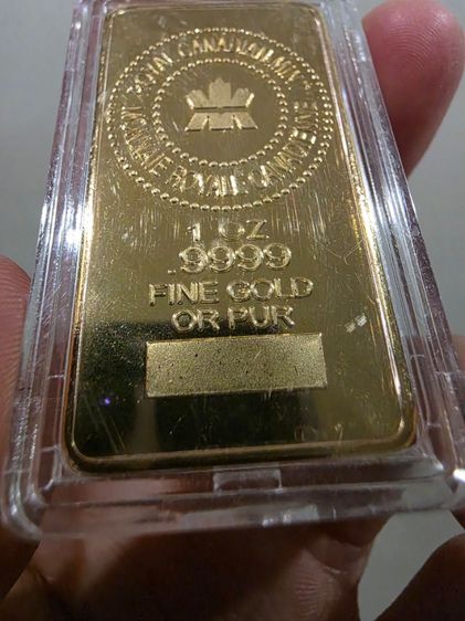 ก้อนสีทอง 1OZ สวย Fine Gold ของเก่าเก็บ ขายตามสภาพ หนักๆ พร้อมส่งครับพี่ น่าสะสมครับ รูปที่ 4
