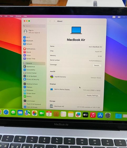 MacBook Air M1 RAM 8GB SSD 256GB สภาพสวย แท้ครบกล่อง รูปที่ 6
