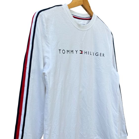 Tommy Hilfiger Tommy Jeans M NASH LS T-Shirt BRIGHT WHITE รูปที่ 7