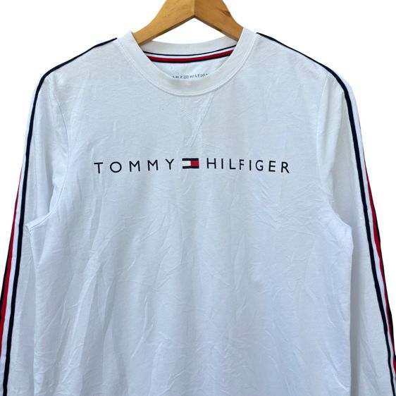 Tommy Hilfiger Tommy Jeans M NASH LS T-Shirt BRIGHT WHITE รูปที่ 3