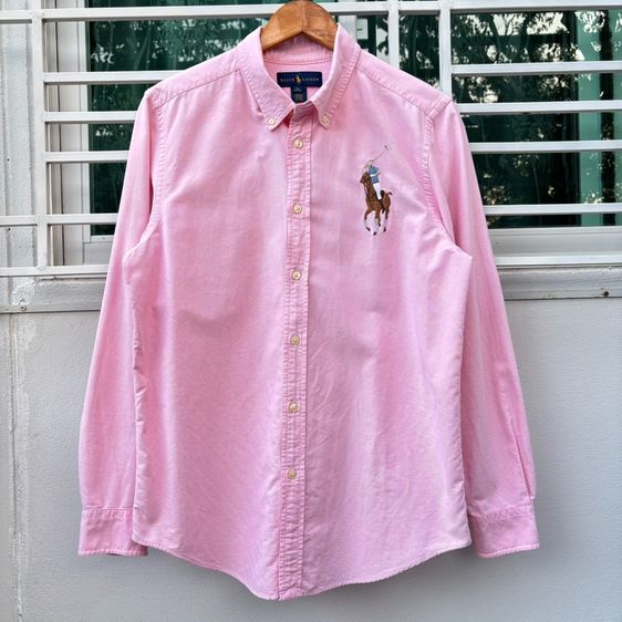 เสื้อเชิ้ต Polo Ralph Lauren Oxford Button-down Big Pony สีชมพู 