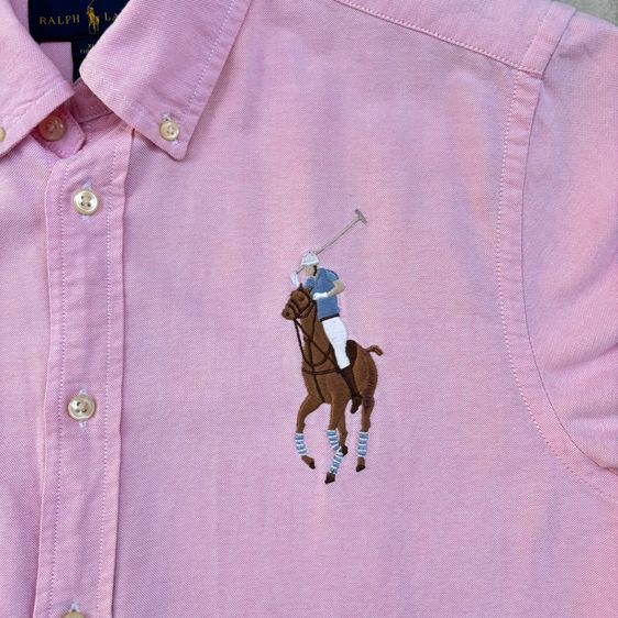 เสื้อเชิ้ต Polo Ralph Lauren Oxford Button-down Big Pony สีชมพู  รูปที่ 5