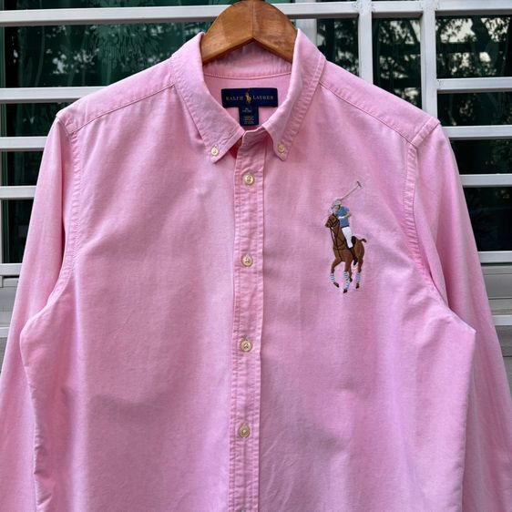 เสื้อเชิ้ต Polo Ralph Lauren Oxford Button-down Big Pony สีชมพู  รูปที่ 3