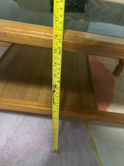 โต๊ะกลางโซฟา ไม้สัก กระจก รูปที่ 9