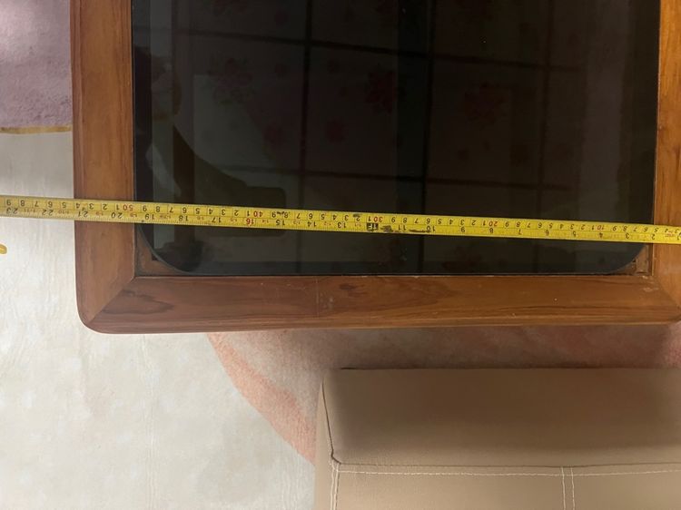 โต๊ะกลางโซฟา ไม้สัก กระจก รูปที่ 8