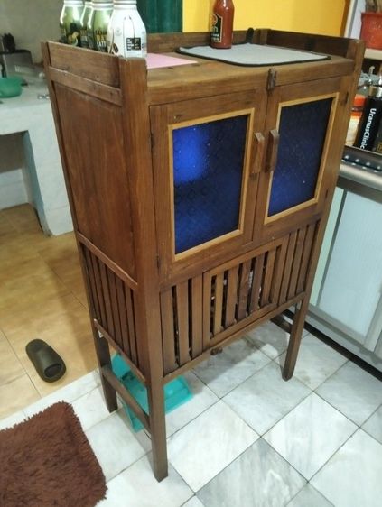 ตู้กับข้าวไม้สักงานเก่า รูปที่ 2