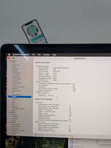 Macbook Pro 15 2018 Ram 16 Rom 512 Core i7 Keyboard Eng มีตัวเครื่องอย่างเดียว ไม่มีอุปกรณ์อื่น รอบชาร์จ 11 รอบ เพียง 9,590 บาท ครับ
 รูปที่ 4