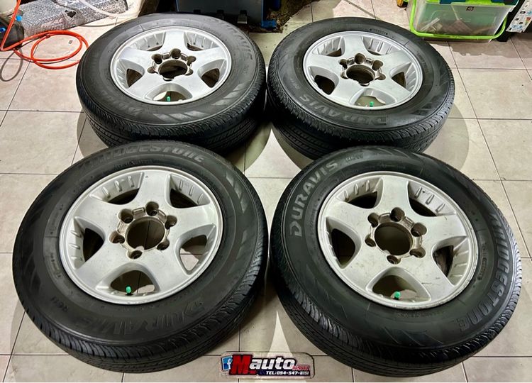 อะลูมิเนียมอัลลอย 15" อื่นๆ ล้อแม็กเดิมISUZU ขอบ15 พร้อมยางบริสโตน 205 70 15 