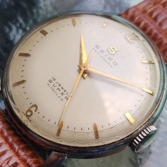 นาฬิกาวินเทจ Seiko Super Antishock 15J S-Mark หน้าปัดลายคลื่น (ยุค 1950s) รูปที่ 11
