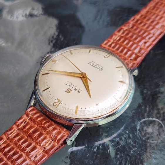 นาฬิกาวินเทจ Seiko Super Antishock 15J S-Mark หน้าปัดลายคลื่น (ยุค 1950s) รูปที่ 5