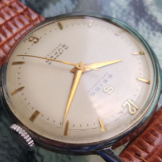 นาฬิกาวินเทจ Seiko Super Antishock 15J S-Mark หน้าปัดลายคลื่น (ยุค 1950s) รูปที่ 12