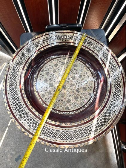 ถาดไม้ฝั่งมุกโบราณ ใบใหญ่ รูปที่ 14