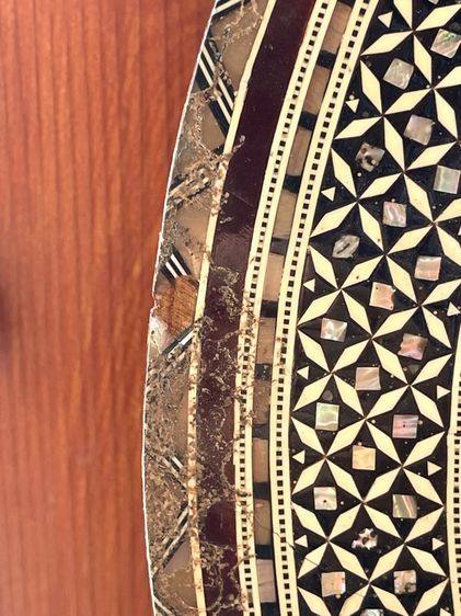 ถาดไม้ฝั่งมุกโบราณ ใบใหญ่ รูปที่ 9