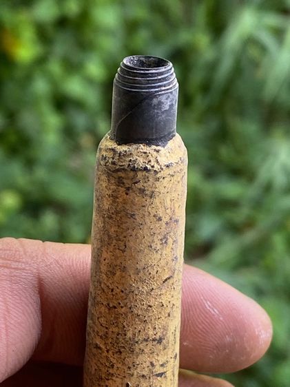 ตะกรุดมหาระงับพอกผงลงรักปิดทองเก่า ๗นิ้ว รูปที่ 5