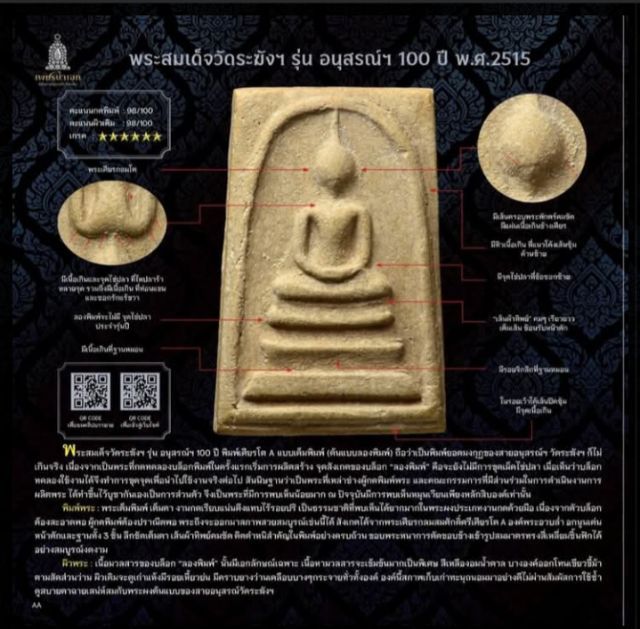 พระสมเด็จวัดระฆังโฆสิตาราม รุ่นอนุสรณ์ ๑๐๐ ปี รูปที่ 6