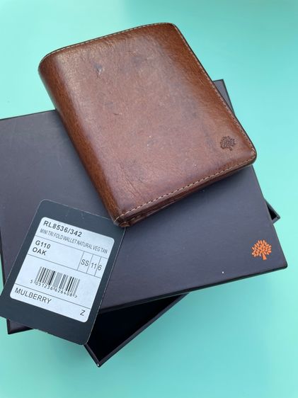 ไม่ระบุ น้ำตาล หนังแท้ กระเป๋าสตางค์ Mulberry - tri fold