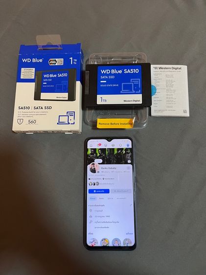ที่เก็บข้อมูลและเมมโมรี่การ์ด WD BLUE SSD SATA 1TB ครบกล่อง