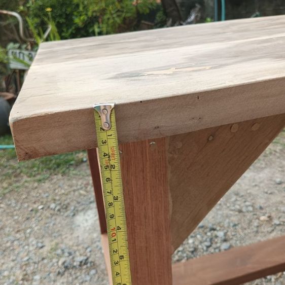 โต๊ะเดี่ยวไม้เนื้อแข็งงานไม้เก่าประกอบใหม่ ท๊อปหนา30มิล  รูปที่ 6