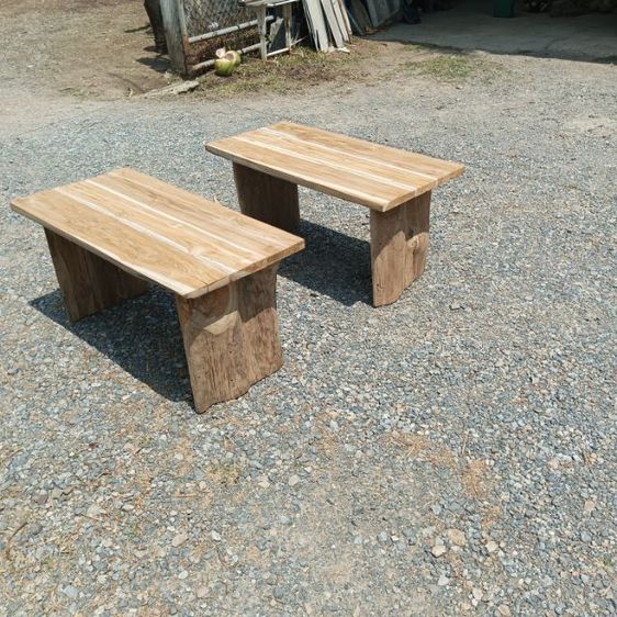 ม้านั่งไม้สัก2ตัว ประกอบใหม่ รูปที่ 3