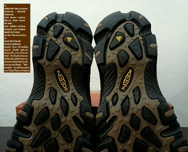 KEEN DRY Slip-on Boots for Men 9UK 43EU(27.5cm) Original ของแท้ มือ 2 สภาพเยี่ยม, รองเท้า KEEN แบบสวม หนังแท้ Soft แท้ พื้นเต็ม สวยมาก รูปที่ 11