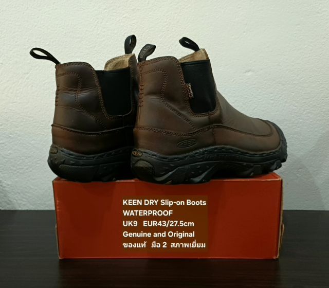 KEEN DRY Slip-on Boots for Men 9UK 43EU(27.5cm) Original ของแท้ มือ 2 สภาพเยี่ยม, รองเท้า KEEN แบบสวม หนังแท้ Soft แท้ พื้นเต็ม สวยมาก รูปที่ 14
