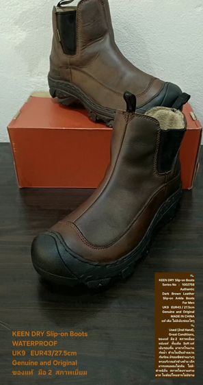 KEEN DRY Slip-on Boots for Men 9UK 43EU(27.5cm) Original ของแท้ มือ 2 สภาพเยี่ยม, รองเท้า KEEN แบบสวม หนังแท้ Soft แท้ พื้นเต็ม สวยมาก รูปที่ 3