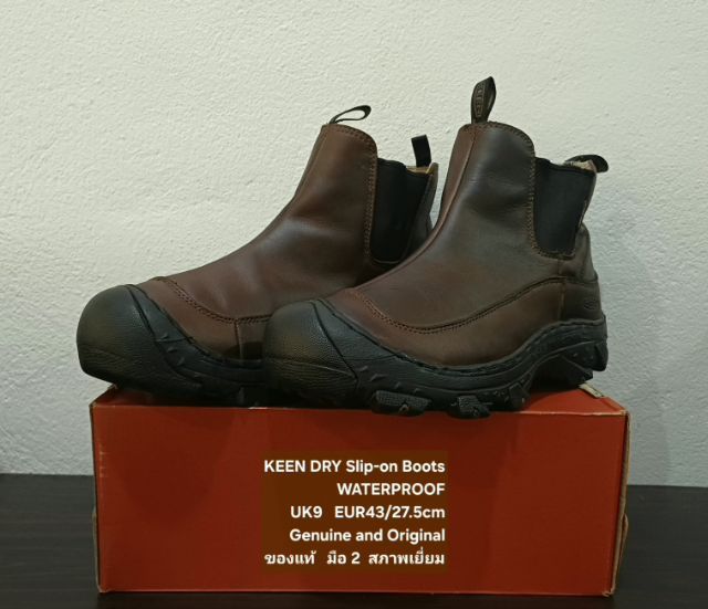 KEEN DRY Slip-on Boots for Men 9UK 43EU(27.5cm) Original ของแท้ มือ 2 สภาพเยี่ยม, รองเท้า KEEN แบบสวม หนังแท้ Soft แท้ พื้นเต็ม สวยมาก รูปที่ 5