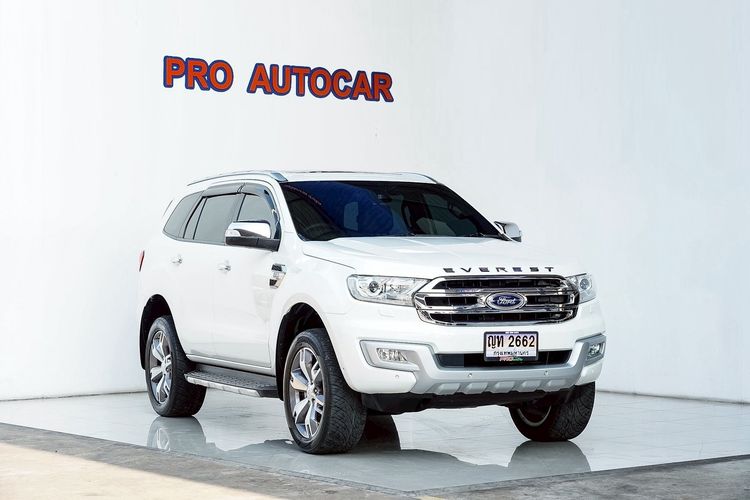 Ford Everest 2017 2.2 Titanium Plus Utility-car ดีเซล ไม่ติดแก๊ส เกียร์อัตโนมัติ ขาว รูปที่ 2