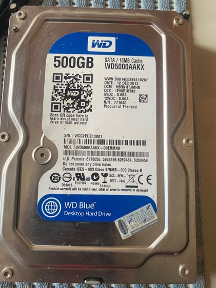 ฮาร์ดดิสก์ 500 GB ใช้งานได้ปกติ