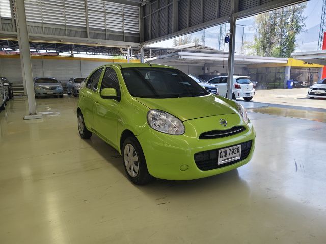 Nissan March 2010 1.2 EL Sedan เบนซิน ไม่ติดแก๊ส เกียร์อัตโนมัติ เขียว รูปที่ 2