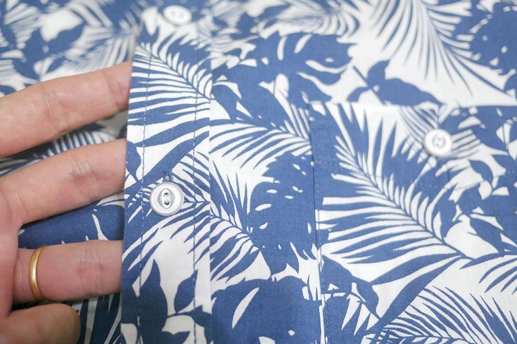 เสื้อฮาวาย Weatherproof ลายใบไม้-พื้นขาว (M 44) รูปที่ 4