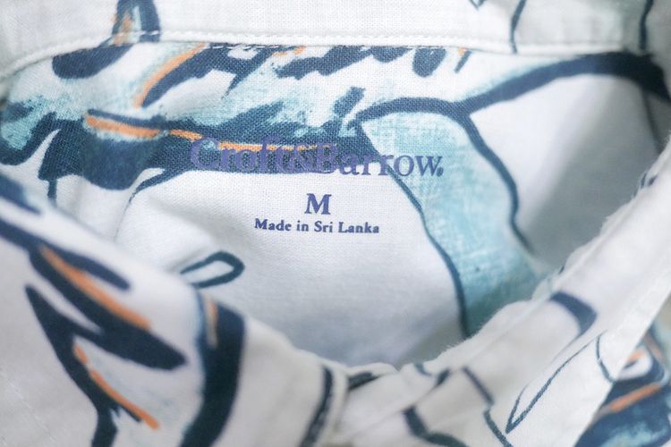 เสื้อฮาวาย Croft and Barrow ลายใบไม้-พื้นขาวอมฟ้า (L 43) รูปที่ 3
