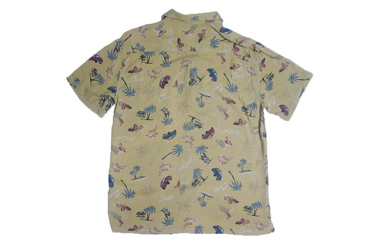 เสื้อฮาวาย Youtility ลายรถ-ต้นมะพร้าว-พื้นเหลือง (L 44) รูปที่ 6