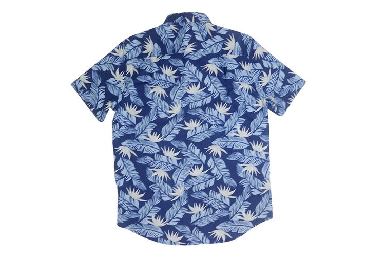 เสื้อฮาวาย St. John's Bay ลายใบไม้-พื้นกรมท่า (M 45) รูปที่ 6