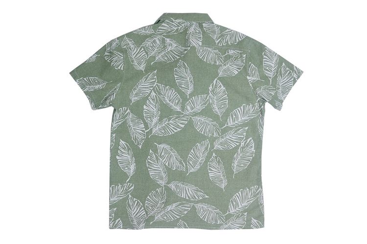 เสื้อฮาวาย Coofandy ลายใบไม้-พื้นเขียว (M 46) รูปที่ 6