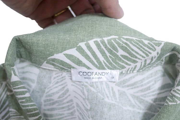 เสื้อฮาวาย Coofandy ลายใบไม้-พื้นเขียว (M 46) รูปที่ 2