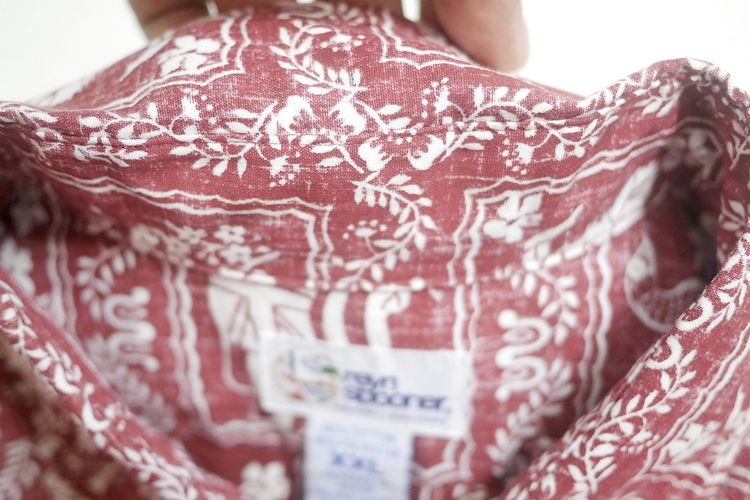 เสื้อฮาวาย Reyn Spooner ลายดอก-พื้นเลือดหมู (XXL 54) รูปที่ 3