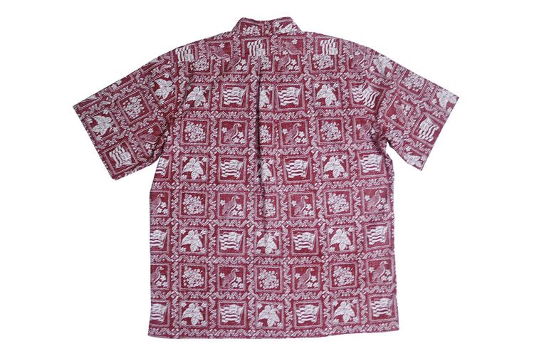 เสื้อฮาวาย Reyn Spooner ลายดอก-พื้นเลือดหมู (XXL 54) รูปที่ 7