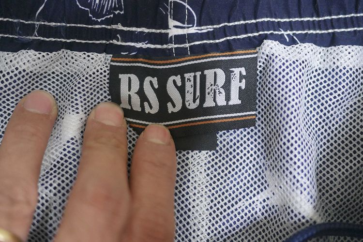 กางเกงขาสั้น RS Surf สีกรมท่า ลายปลา (XL 34-40) รูปที่ 4