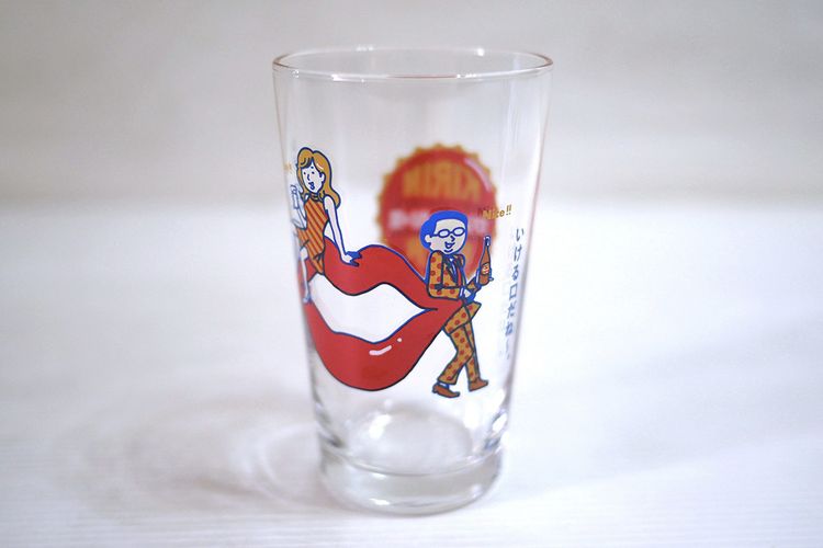 แก้วเบียร์เล็กญี่ปุ่นแท้ Kirin คิริน ลายการ์ตูนสไตล์ญี่ปุ่น (ยก 4 ใบ) รูปที่ 6