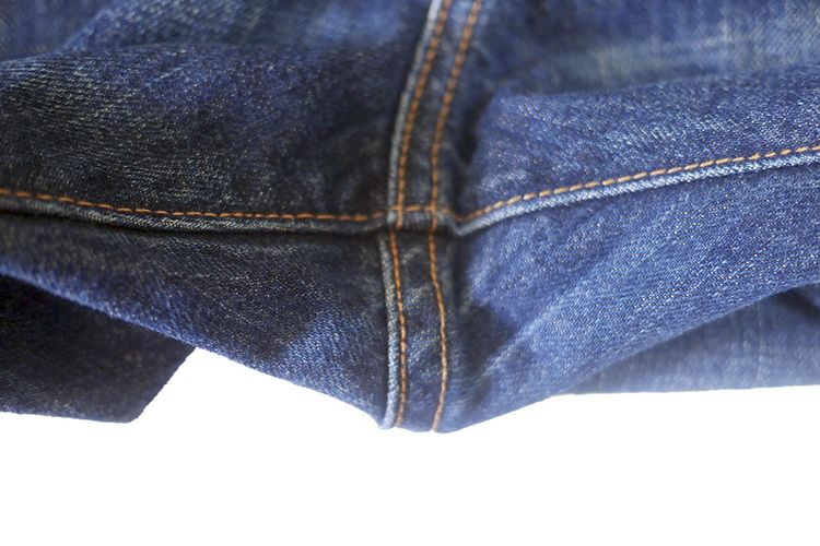 กางเกงยีนส์ JEAN SHOP สีน้ำเงิน made in U.S.A. ริมส้ม (36) รูปที่ 9