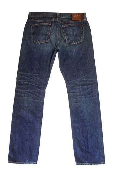 กางเกงยีนส์ JEAN SHOP สีน้ำเงิน made in U.S.A. ริมส้ม (36) รูปที่ 15