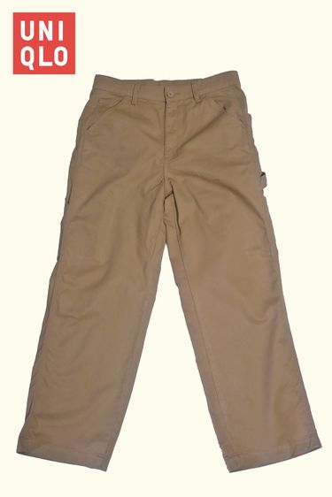 กางเกงขายาว Uniqlo สีกากี (L 33)
