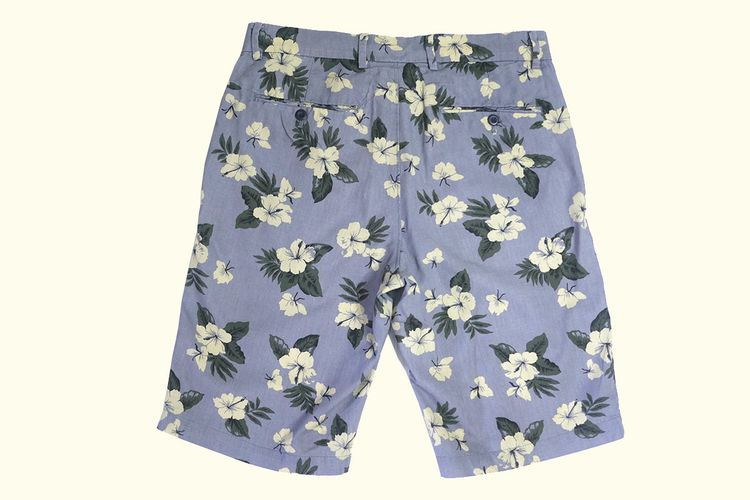 กางเกงขาสั้น Uniqlo พื้นสีออกเทา ลายดอก (M 34) รูปที่ 6