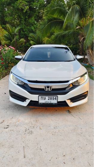 Honda Civic 2017 1.8 E i-VTEC Sedan เบนซิน ไม่ติดแก๊ส เกียร์อัตโนมัติ ขาว