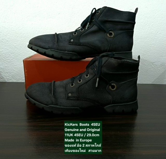 KicKers Boots for Men 11UK 45EU(29.0cm) Original ของแท้ มือ 2 สภาพใกล้เคียงของใหม่, รองเท้า KicKers หนังแท้ พื้นเต็ม ไม่มีตำหนิใดๆ สวยมาก รูปที่ 14