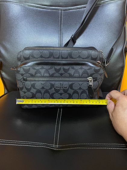 ขายกระเป๋าครอสบอดี้ Coach รุ่น 91485 (West Camera Bag In Signature Canvas) แคนวาสลาย Signature และหนังแท้ราคา4,000บาท รูปที่ 11