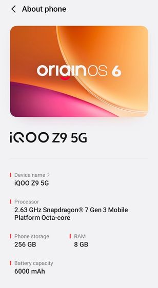 มีประกัน iQOO Z9 5G (8+256GB) เครื่องศูนย์ไทย ครบยกกล่อง สภาพสวยมาก รูปที่ 8