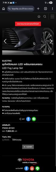 ชุดไฟตัดหมอก LED พร้อมกรอบครอบ yaris ativ  รูปที่ 12